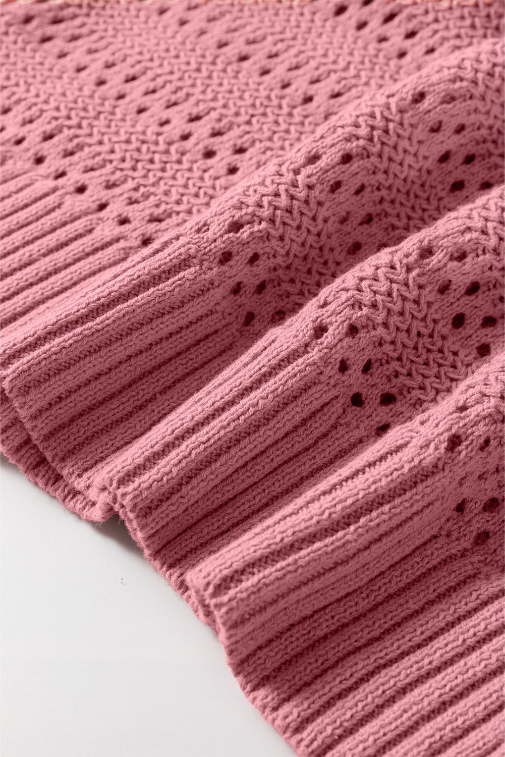 KaleaBoutique Pointelle Knit Raglan Sleeve Hooded Sweater - KaleaBoutique.com