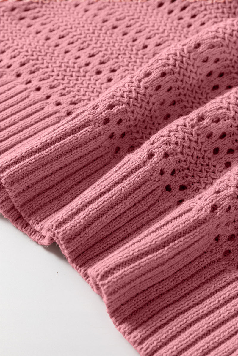 KaleaBoutique Pointelle Knit Raglan Sleeve Hooded Sweater - KaleaBoutique.com