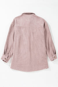 Corduroy Flap Pocket Button Up Shacket - KaleaBoutique.com