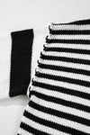 KaleaBoutique Stylish Striped Drop Shoulder Bishop Sleeve Knit Sweater - KaleaBoutique.com