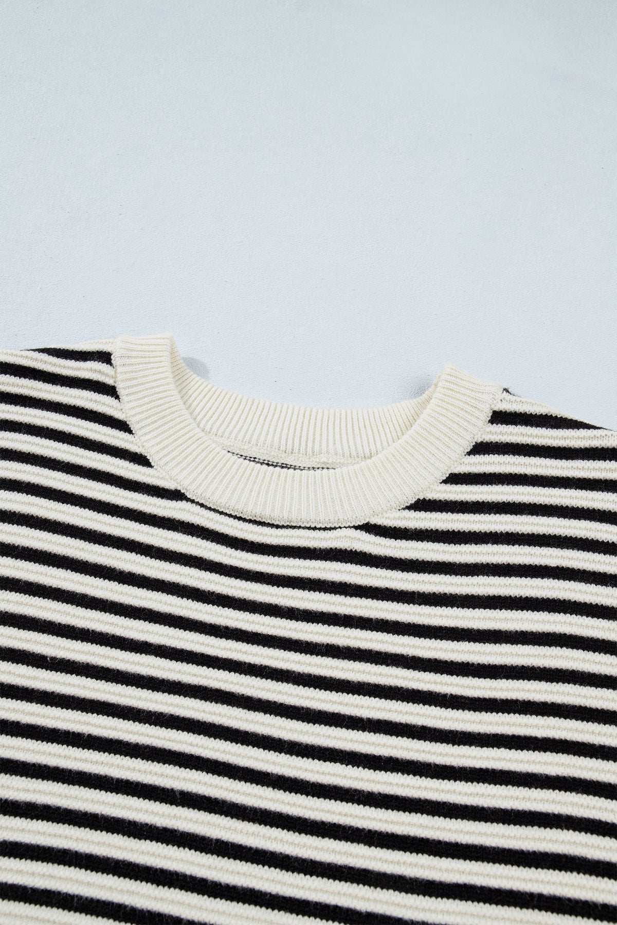 Ribbed Trim Drop Shoulder Oversized Sweater - KaleaBoutique.com