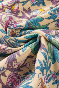 KaleaBoutique Boho Floral & Paisley Print Shirred Waist Long Skirt - KaleaBoutique.com