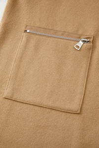 KaleaBoutique Comfortable Solid Color Casual Zip up Hooded Coat - KaleaBoutique.com