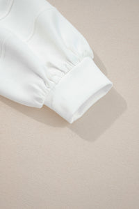 Solid Color Zip Up Knit Puff Sleeve Jacket - KaleaBoutique.com