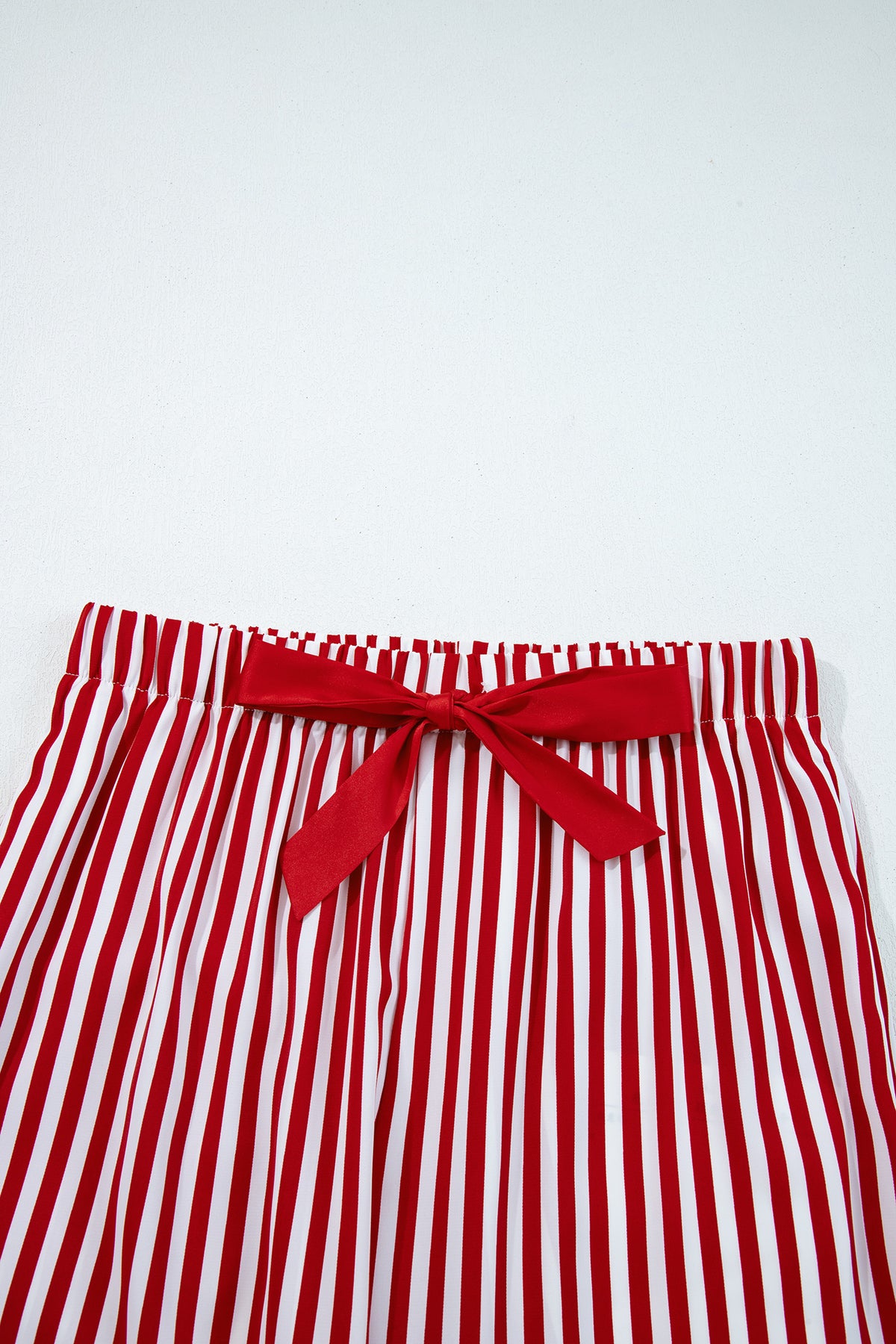 KaleaBoutique Comfortable Contrast Velvet Trim Bow Knot Waist 2pcs Pajama Set - KaleaBoutique.com