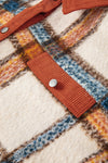 KaleaBoutique Plus Size Plaid Print Collared Buttoned Jacket - KaleaBoutique.com
