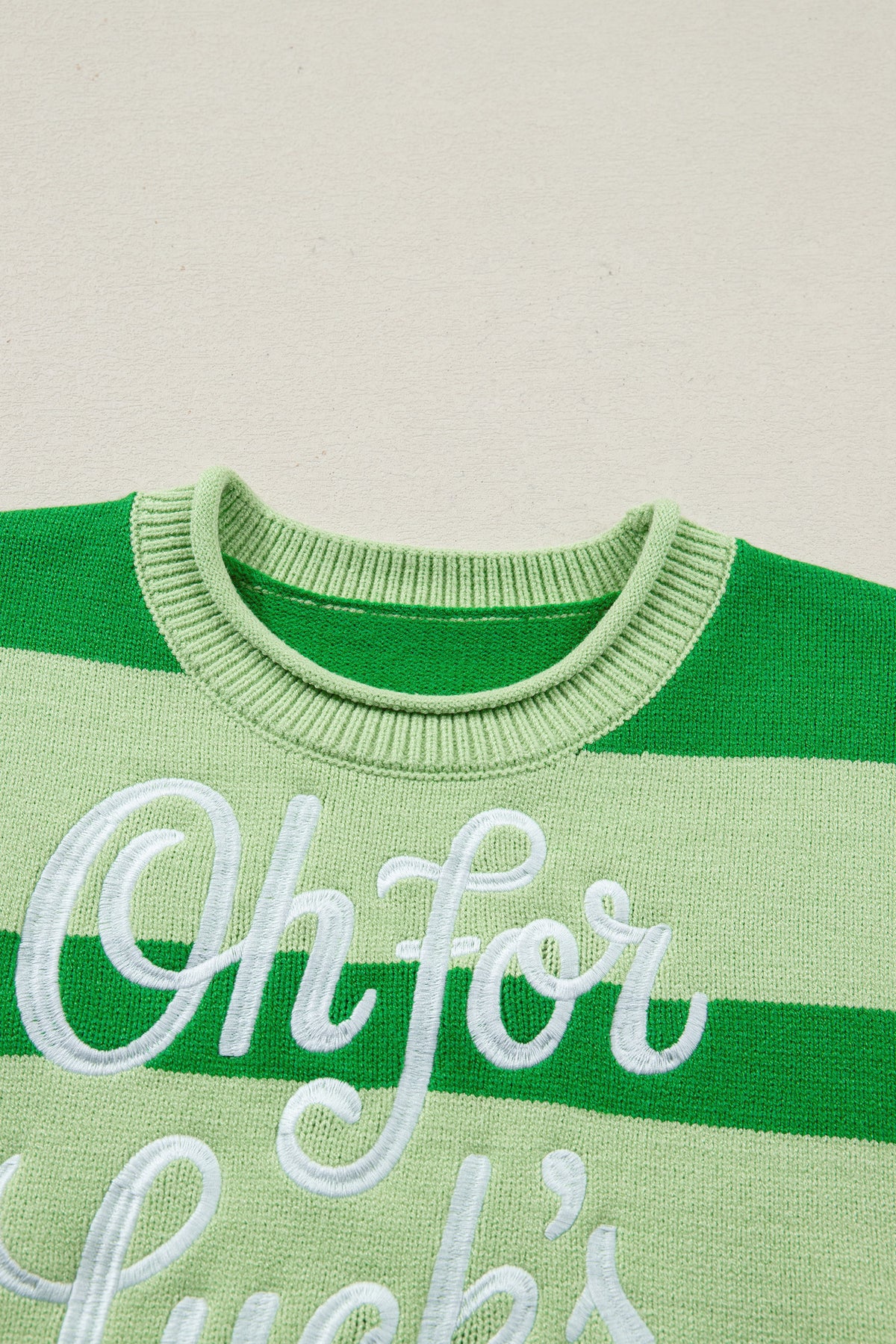 KaleaBoutique Comfortable Oh for Lucks Sake St Patricks Day Short Sleeve Sweater - KaleaBoutique.com