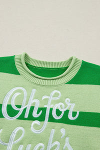 KaleaBoutique Comfortable Oh for Lucks Sake St Patricks Day Short Sleeve Sweater - KaleaBoutique.com