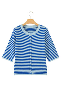 KaleaBoutique Stylish Loose Half Sleeve Knit Button Down Sweater Cardigan - KaleaBoutique.com