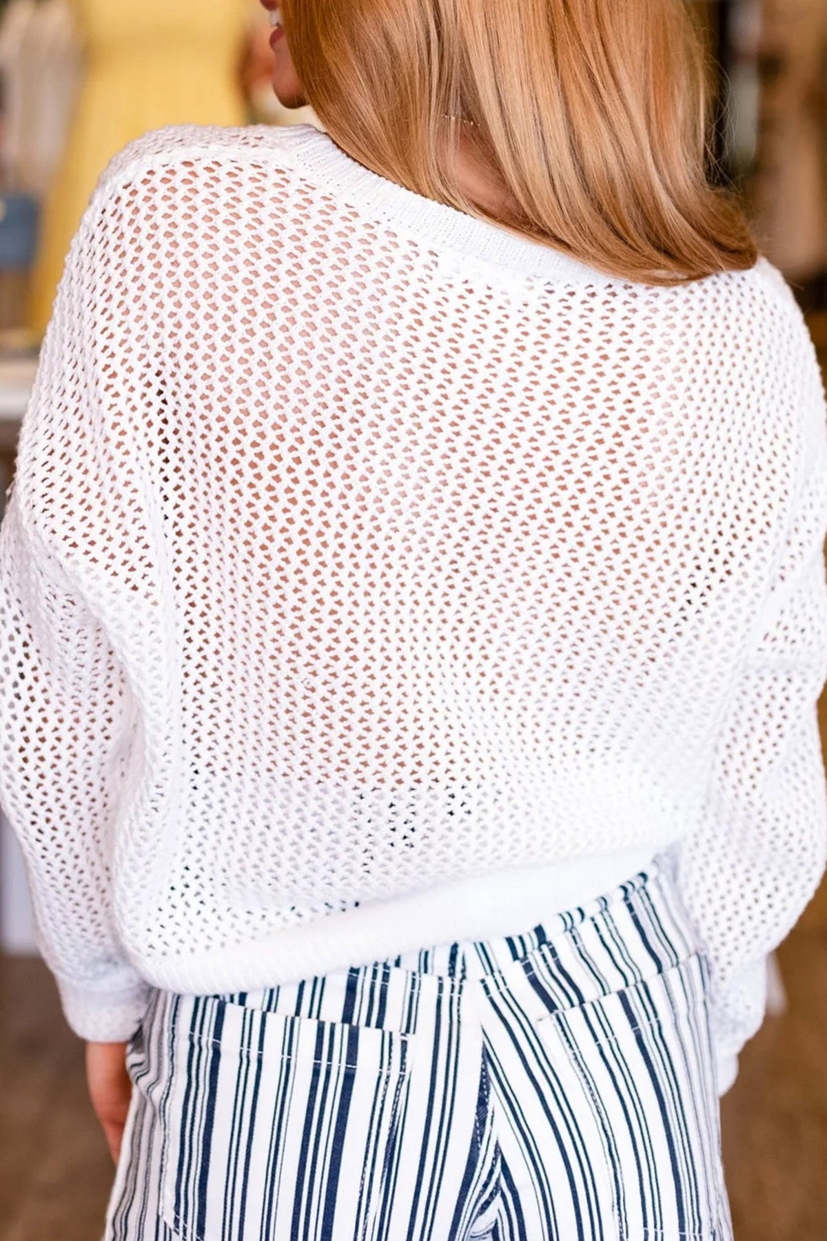 Chenille BEACH Lettering Hollow Out Knit Casual Sweater - KaleaBoutique.com