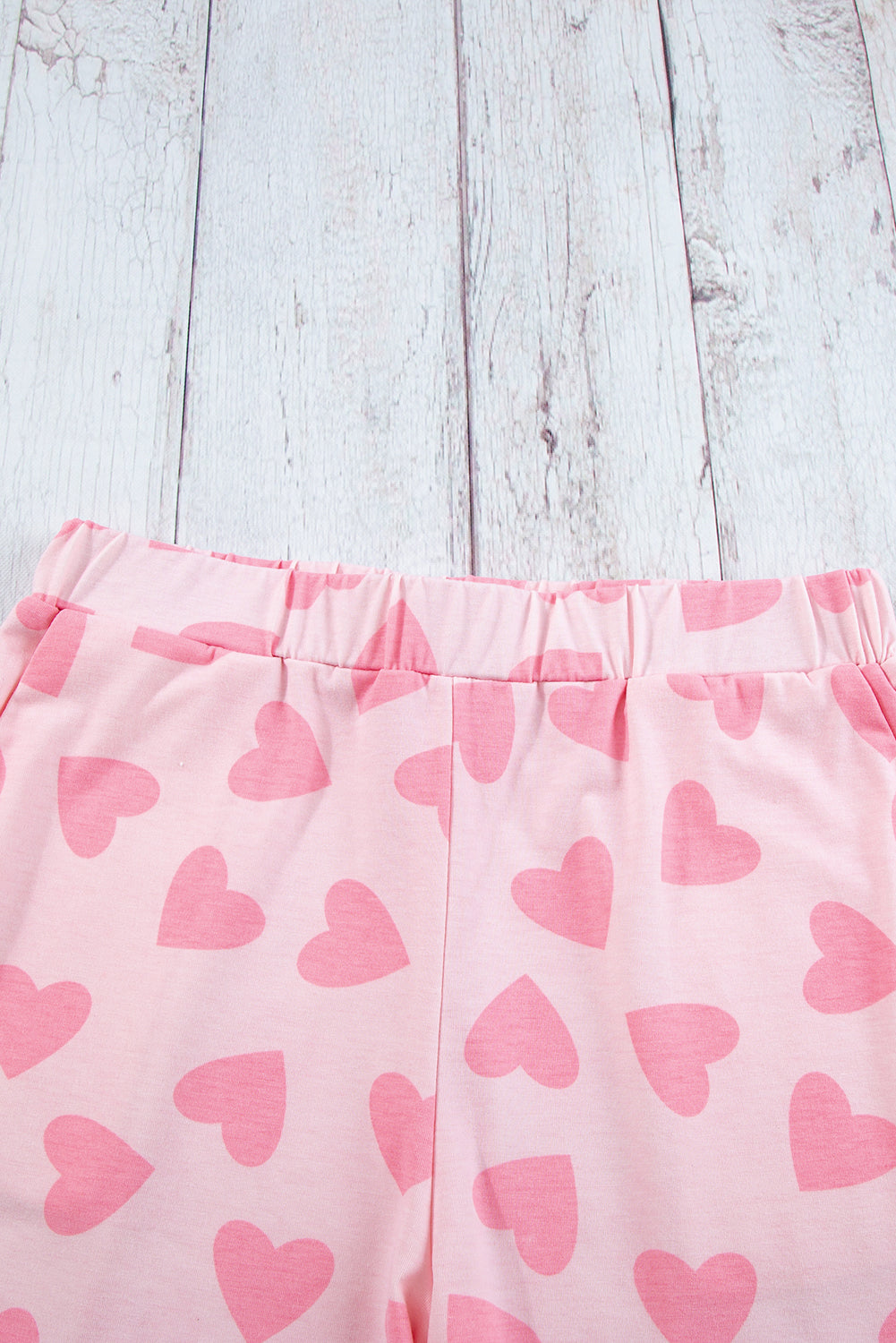 KaleaBoutique Comfortable Valentine Heart Shape Print Long Sleeve Top Shorts Lounge Set - KaleaBoutique.com