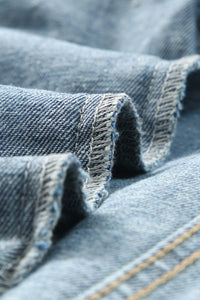 KaleaBoutique Stylish Aztec Print Frayed Hem Denim Jacket - KaleaBoutique.com