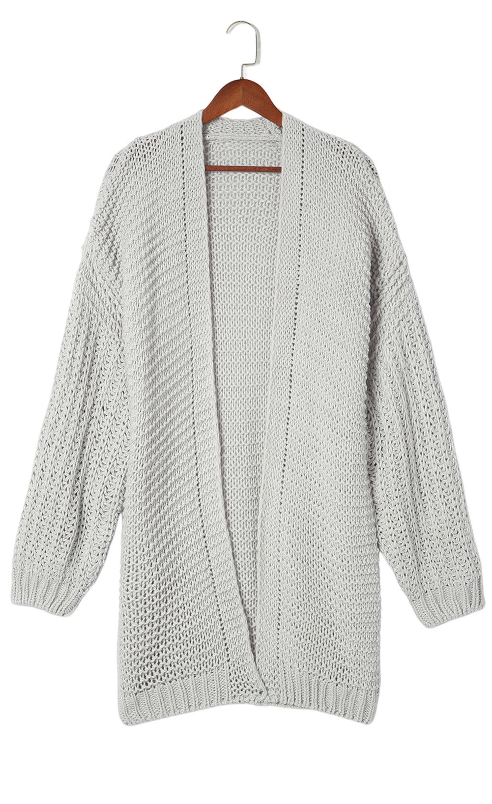 KaleaBoutique Stylish Chunky Oversize Knit Drop Shoulder Puff Sleeve Cardigan - KaleaBoutique.com