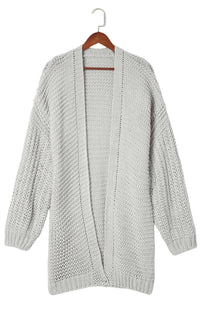 KaleaBoutique Stylish Chunky Oversize Knit Drop Shoulder Puff Sleeve Cardigan - KaleaBoutique.com