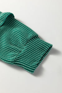Twisted Ribbed Tiered Ruffles Long Sleeve Pullover Top - KaleaBoutique.com