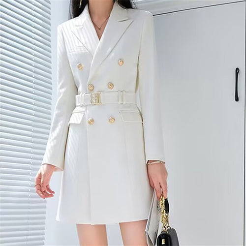 Office Lady Style Slimming Waist Trimming Coat Women's Top - KaleaBoutique.com