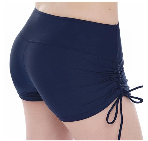 Women's Slim Fit Ruched Side-Tie Swim Shorts - KaleaBoutique.com