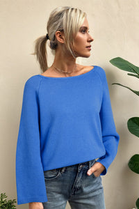 Solid Color Knit Loose Bracelet Sleeve Dolman Sweater - KaleaBoutique.com