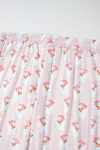 KaleaBoutique Comfortable Santa Claus Striped Print Loose Fit Two Piece Lounge Set - KaleaBoutique.com