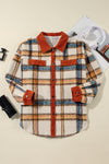 KaleaBoutique Plus Size Plaid Print Collared Buttoned Jacket - KaleaBoutique.com