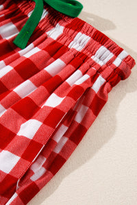 KaleaBoutique Stylish Christmas Plaid Print Shirt and Pants Pajama Set - KaleaBoutique.com
