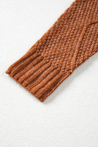 KaleaBoutique Stylish Cable Knit Drop Shoulder Loose Fit Sweater Dress - KaleaBoutique.com