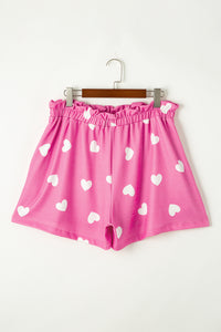 KaleaBoutique Comfortable Valentine Heart Print Long Sleeve Tee and Shorts Lounge Set - KaleaBoutique.com