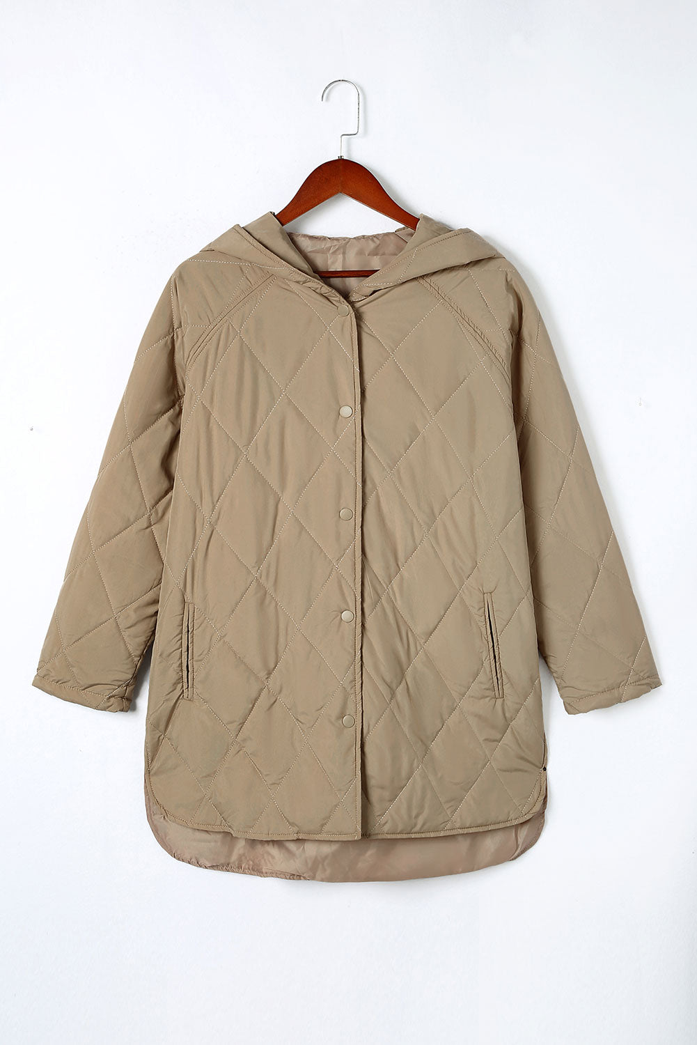 KaleaBoutique Stylish Quilted Snap Button Hooded Puffer Coat - KaleaBoutique.com