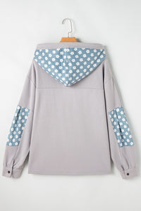 KaleaBoutique Floral Patchwork Star Pattern Drawstring Hoodie - KaleaBoutique.com