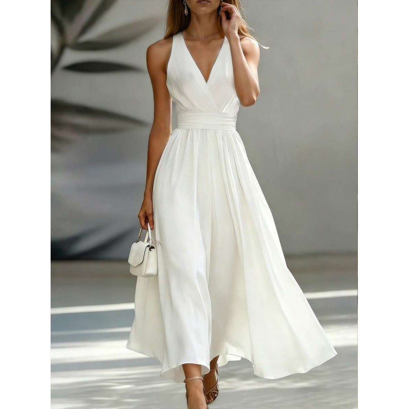 French-style Retro Sleeveless Vacation Dress For Women - KaleaBoutique.com