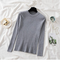 Women's Ribbed Crewneck Long-Sleeve Pullover Sweater - KaleaBoutique.com