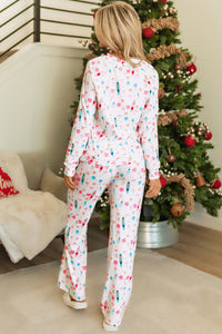 KaleaBoutique Stylish Christmas Pattern Long Sleeve Top and Wide Leg Pants Set - KaleaBoutique.com