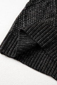 KaleaBoutique Stylish Cable Knit Drop Shoulder Loose Fit Sweater Dress - KaleaBoutique.com