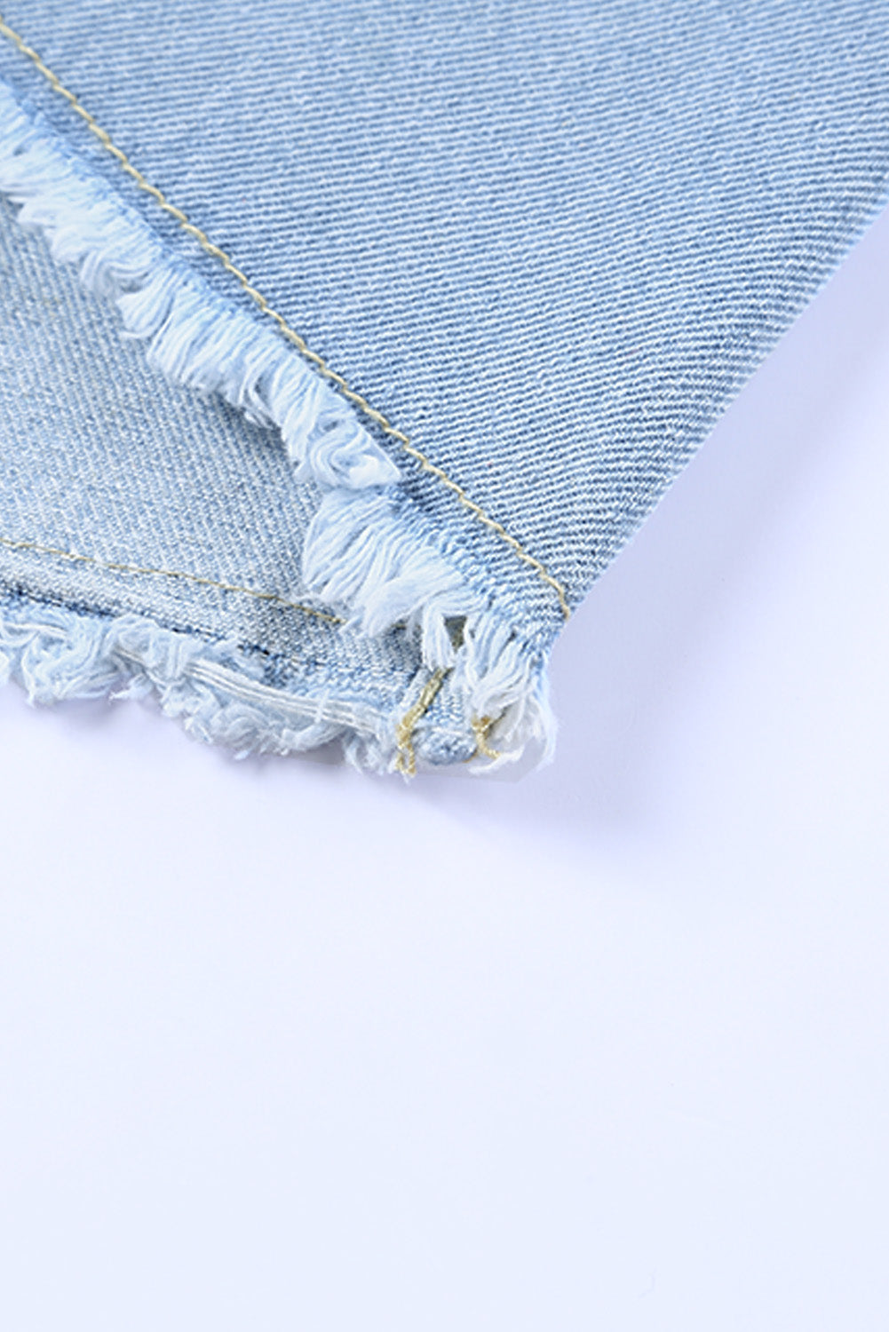 Blue Plus Size Leopard Ripped Cropped Denim Jacket - KaleaBoutique.com
