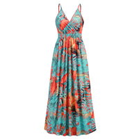 Flowers Long Dress Summer Swing Holiday Beach Dress - KaleaBoutique.com