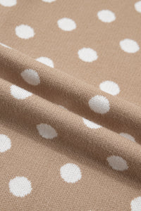 KaleaBoutique Comfortable Polka Dot Short Sleeve Button Down Sweater Cardigan - KaleaBoutique.com