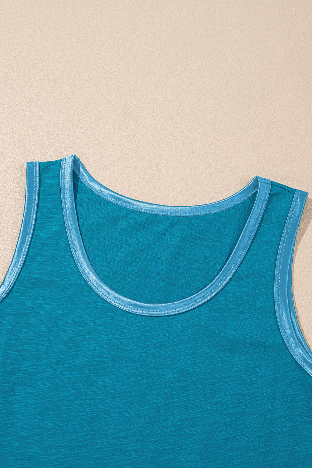 KaleaBoutique Metallic Sheen Edge Scoop Neck Tank Top - KaleaBoutique.com