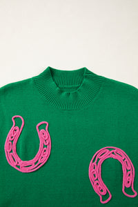KaleaBoutique Comfortable Corded Horseshoes Ribbed Trim Mock Neck Short Sleeve Sweater - KaleaBoutique.com