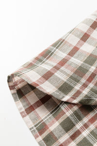 KaleaBoutique Stylish Plaid Print Striped Patchwork Single Chest Pocket Buttoned Shirt - KaleaBoutique.com