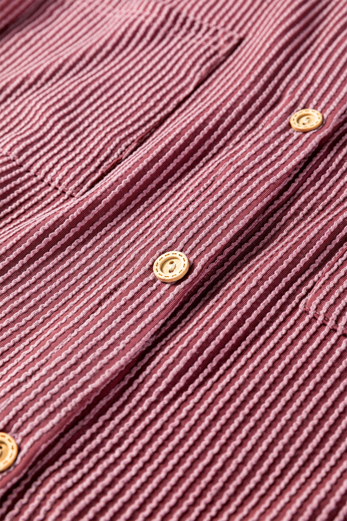 Pink Roll Tab Sleeve Ribbed Cording Shacket - KaleaBoutique.com