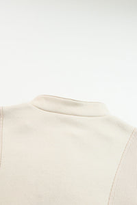 KaleaBoutique Stylish Half Zip Stand Collar Exposed Seam Solid Color Casual Sweatshirt - KaleaBoutique.com