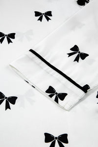 KaleaBoutique Comfortable Bows Print Two Piece Sleepwear - KaleaBoutique.com