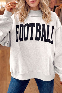 KaleaBoutique Stylish High Neck GAMEDAY/ FOOTBALL Double Side Printed Reversible Sweatshirt - KaleaBoutique.com