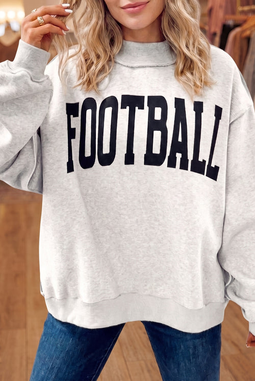 KaleaBoutique Stylish High Neck GAMEDAY/ FOOTBALL Double Side Printed Reversible Sweatshirt - KaleaBoutique.com