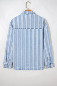 Boyfriend Chest Pocket Classic Denim Shacket - KaleaBoutique.com