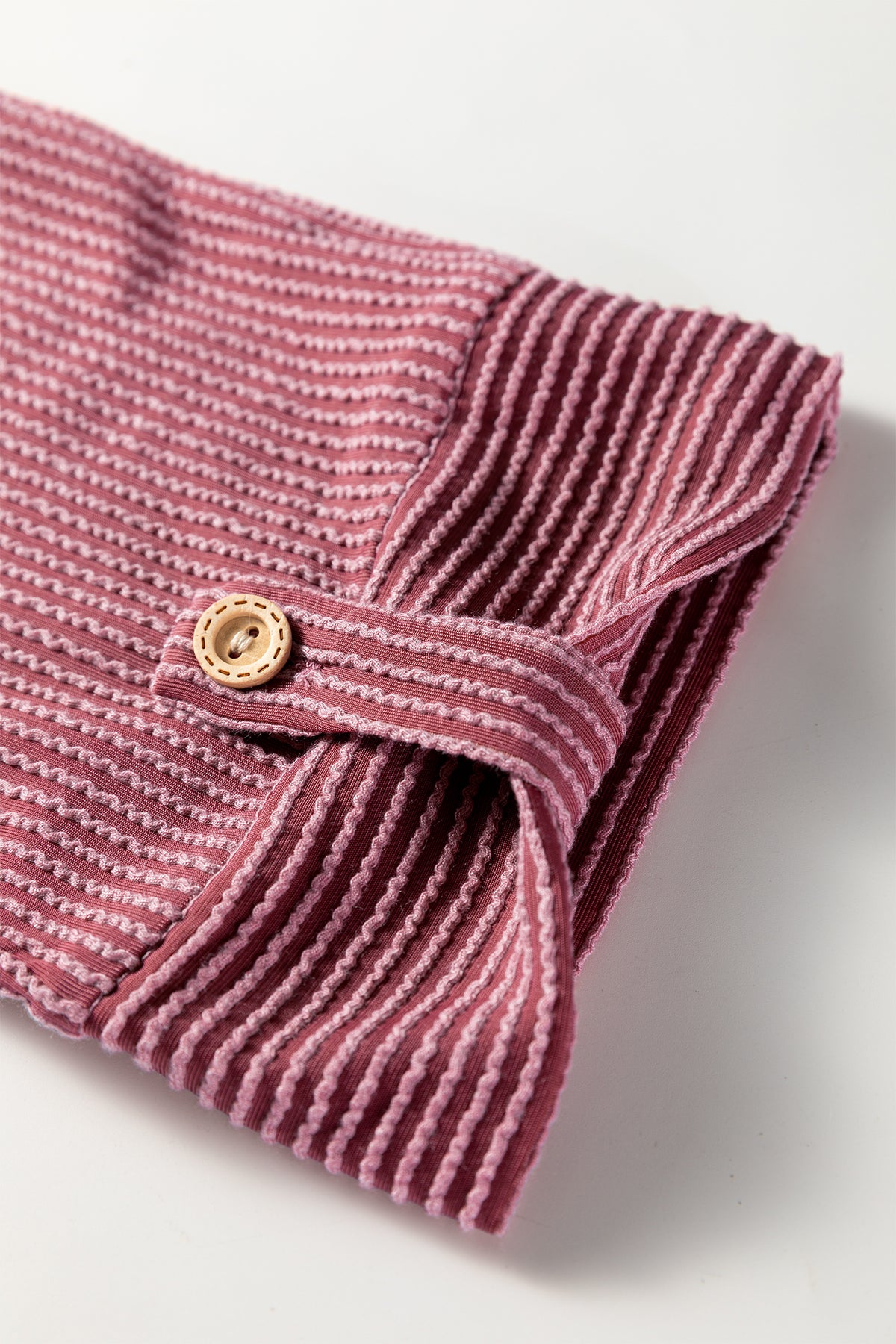 Pink Roll Tab Sleeve Ribbed Cording Shacket - KaleaBoutique.com
