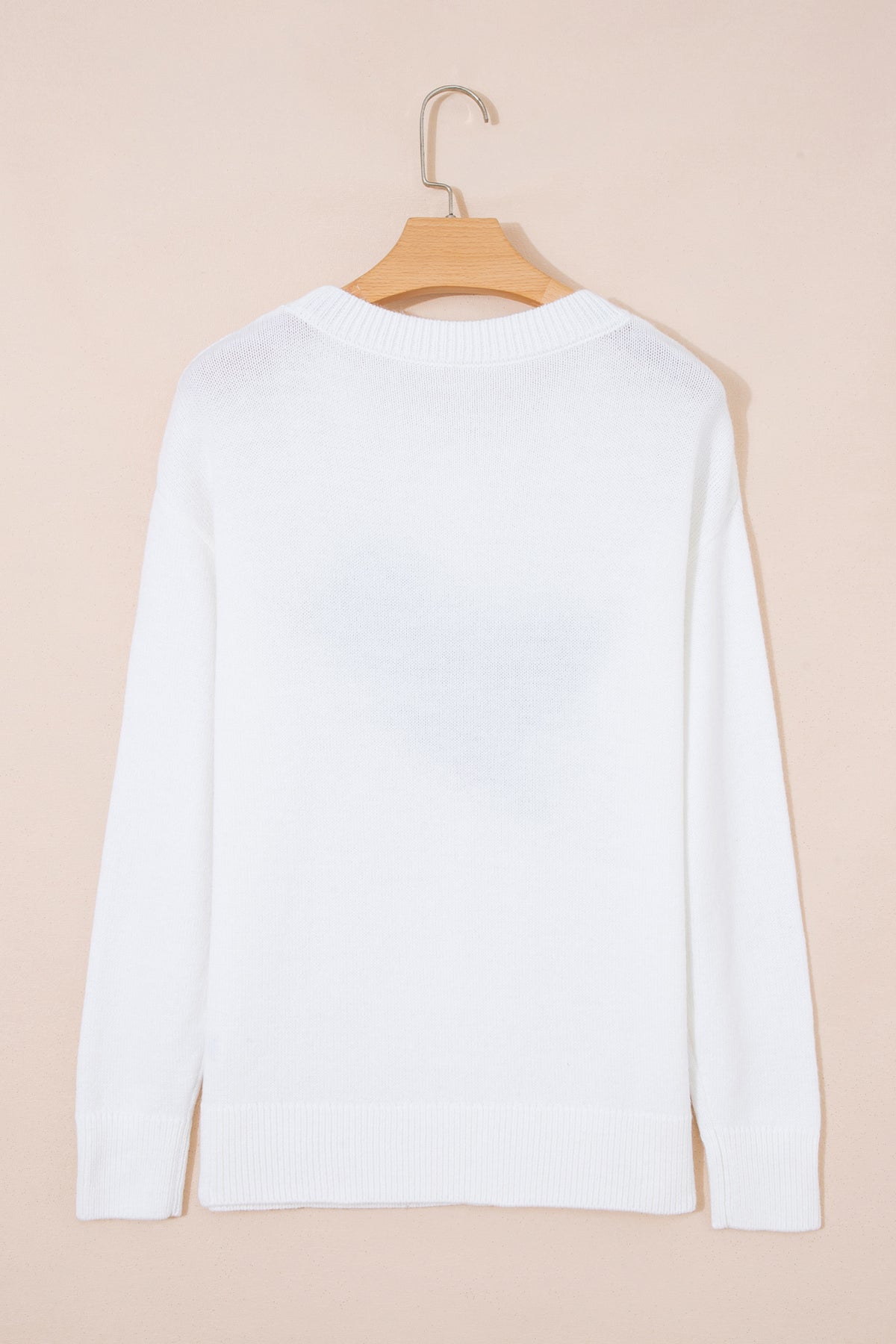 Drop Shoulder Round Neck Long Sleeve Pullover Sweater - KaleaBoutique.com