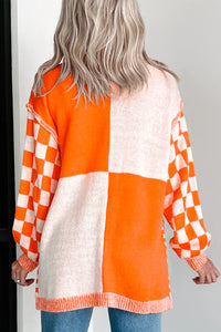 KaleaBoutique Stylish Checkered Open Front Drop Shoulder Cardigan - KaleaBoutique.com