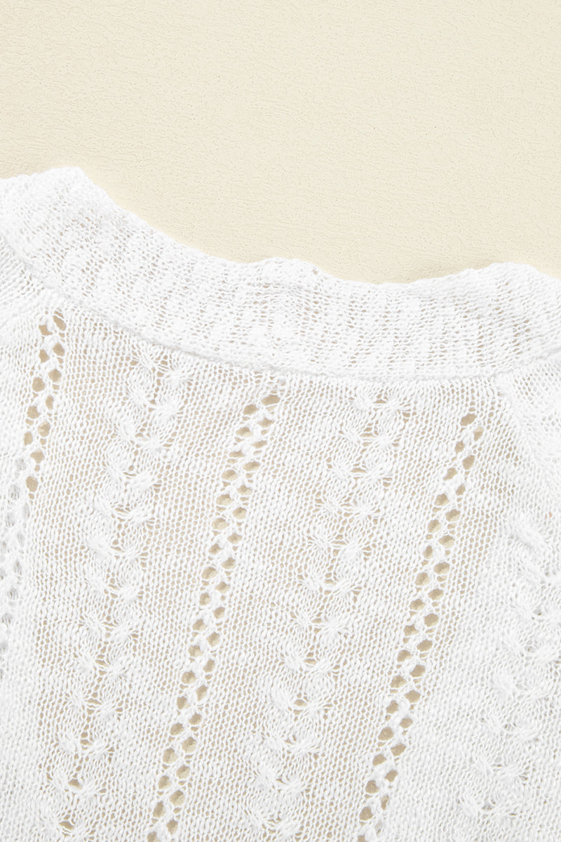 KaleaBoutique Stylish Classic Solid Open Knit Cardigan - KaleaBoutique.com