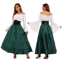 Womens Medieval Costume Vintage Court Long Dress - KaleaBoutique.com